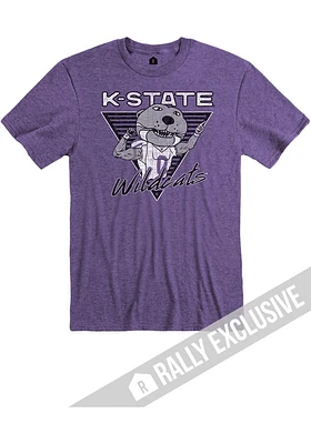 Rally K-State Wildcats Purple Willie Football Triangle Short Sleeve T Shirt