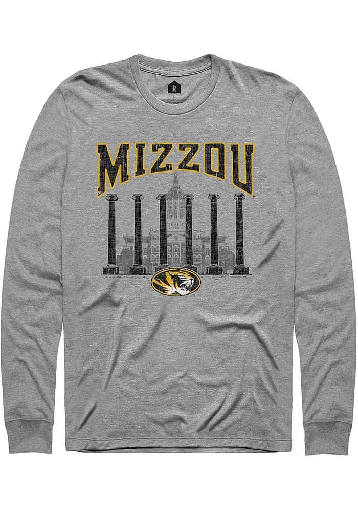Rally Missouri Tigers Grey Column Long Sleeve T Shirt