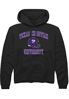Rally TCU Horned Frogs Mens Black Football Helmet Long Sleeve Hoodie