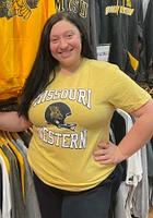 Rally Missouri Western Griffons Gold Football Helmet Short Sleeve T Shirt