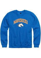 Rally UTA Mavericks Mens Blue Arch Mascot Long Sleeve Crew Sweatshirt