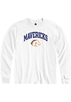 Rally UTA Mavericks White Arch Mascot Long Sleeve T Shirt