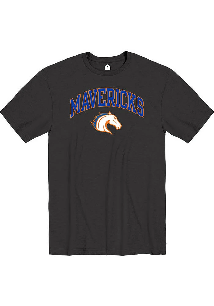 Rally UTA Mavericks Black Arch Mascot Short Sleeve Fashion T Shirt