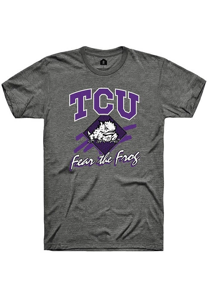 Rally TCU Horned Frogs Charcoal Fear The Frog Short Sleeve Fashion T Shirt