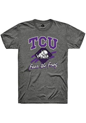 Rally TCU Horned Frogs Charcoal Fear The Frog Short Sleeve Fashion T Shirt