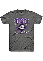 Rally TCU Horned Frogs Charcoal Fear The Frog Short Sleeve Fashion T Shirt