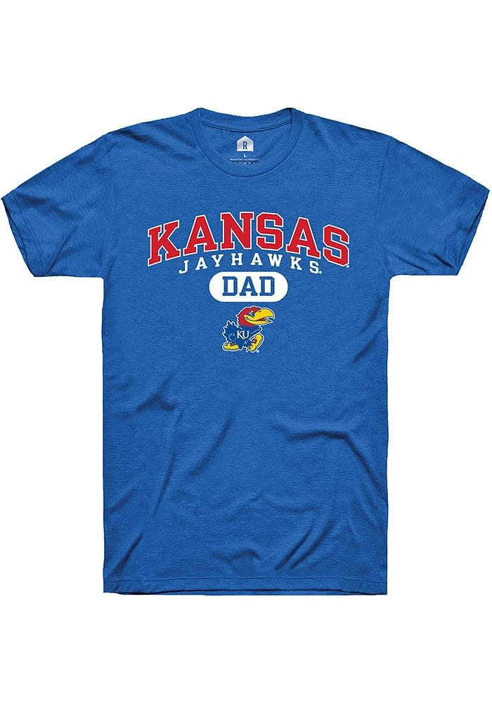Rally Kansas Jayhawks Blue Dad Pill Short Sleeve T Shirt