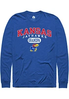 Rally Kansas Jayhawks Blue Grandpa Pill Long Sleeve T Shirt