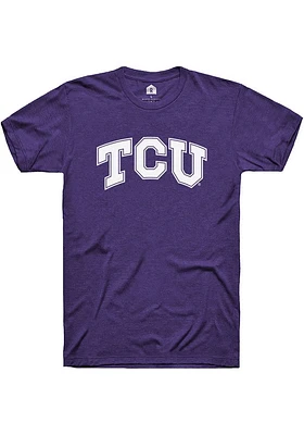 Rally TCU Horned Frogs Purple Arched Wordmark Short Sleeve T Shirt