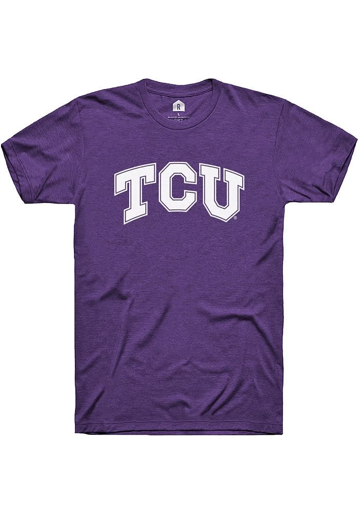 Rally TCU Horned Frogs Purple Arched Wordmark Short Sleeve Fashion T Shirt