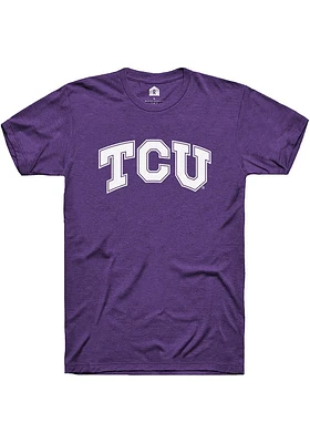 Rally TCU Horned Frogs Purple Arched Wordmark Short Sleeve Fashion T Shirt