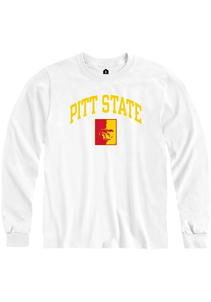 Rally Pitt State Gorillas Red Arch Mascot Long Sleeve T Shirt
