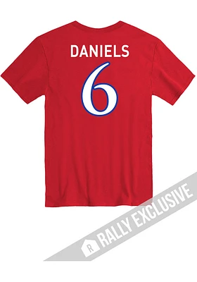 Jalon Daniels Kansas Jayhawks Football Name and Number Short Sleeve Player T Shirt