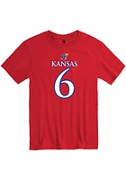 Jalon Daniels Kansas Jayhawks Football Name and Number Short Sleeve Player T Shirt