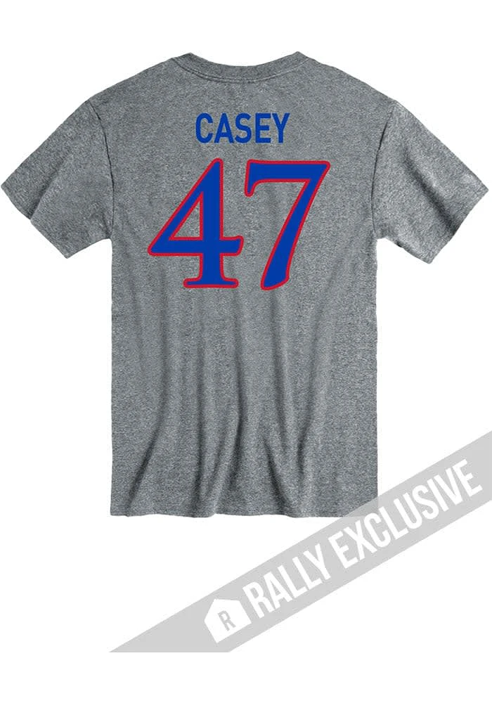 Jared Casey Kansas Jayhawks Football Name and Number Short Sleeve Player T Shirt