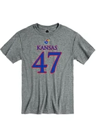 Jared Casey Kansas Jayhawks Football Name and Number Short Sleeve Player T Shirt