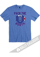 Rally Kansas Jayhawks Blue Pack The Booth Short Sleeve Fashion T Shirt