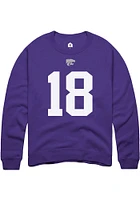 Will Howard K-State Wildcats Mens Purple Name and Number Football Player Crew