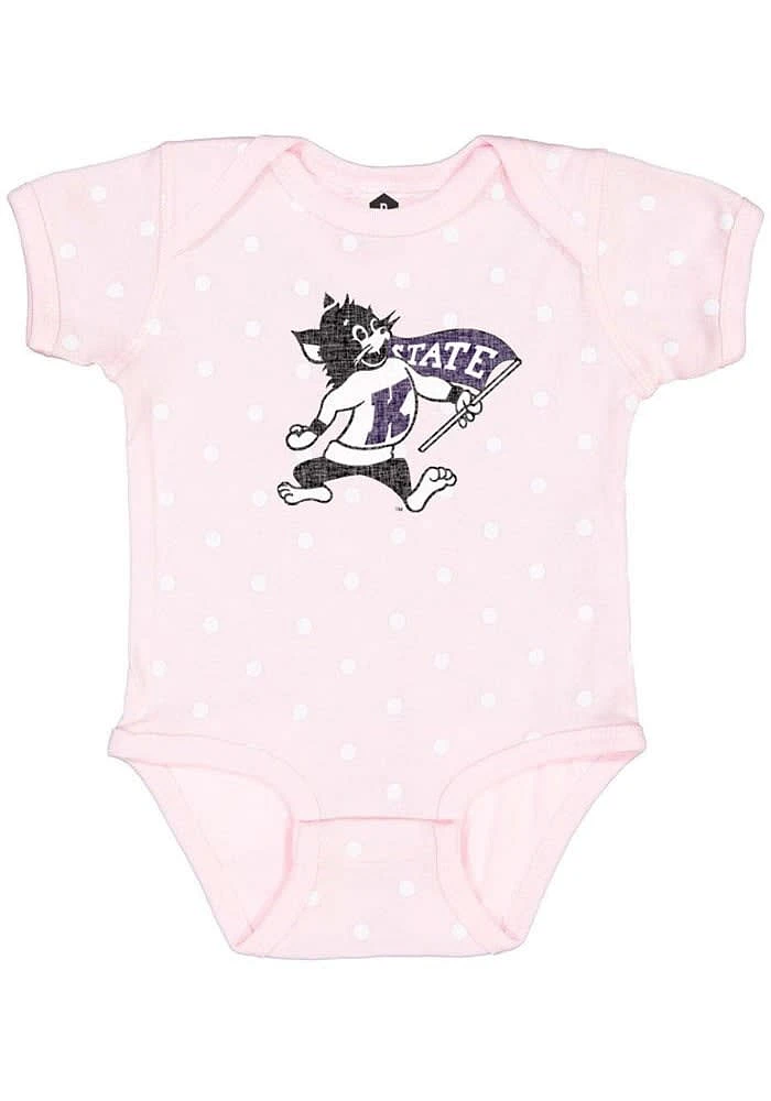 Rally K-State Wildcats Baby Pink Willie Short Sleeve One Piece