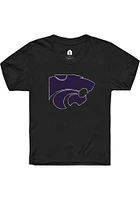 Rally K-State Wildcats Youth Black Powercat Short Sleeve T-Shirt