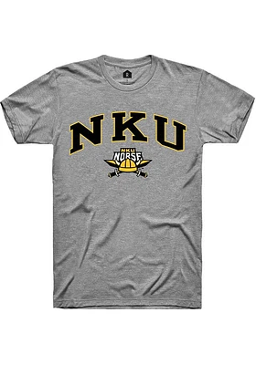Rally Northern Kentucky Norse Grey Arch Mascot Short Sleeve T Shirt