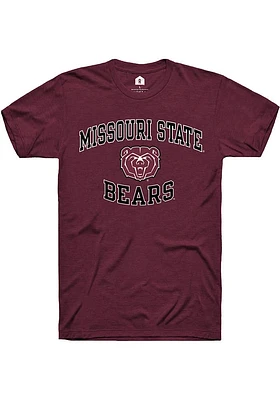 Rally Missouri State Bears Maroon Number One Graphic Short Sleeve T Shirt
