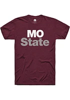 Rally Missouri State Bears Maroon Nickname Short Sleeve T Shirt