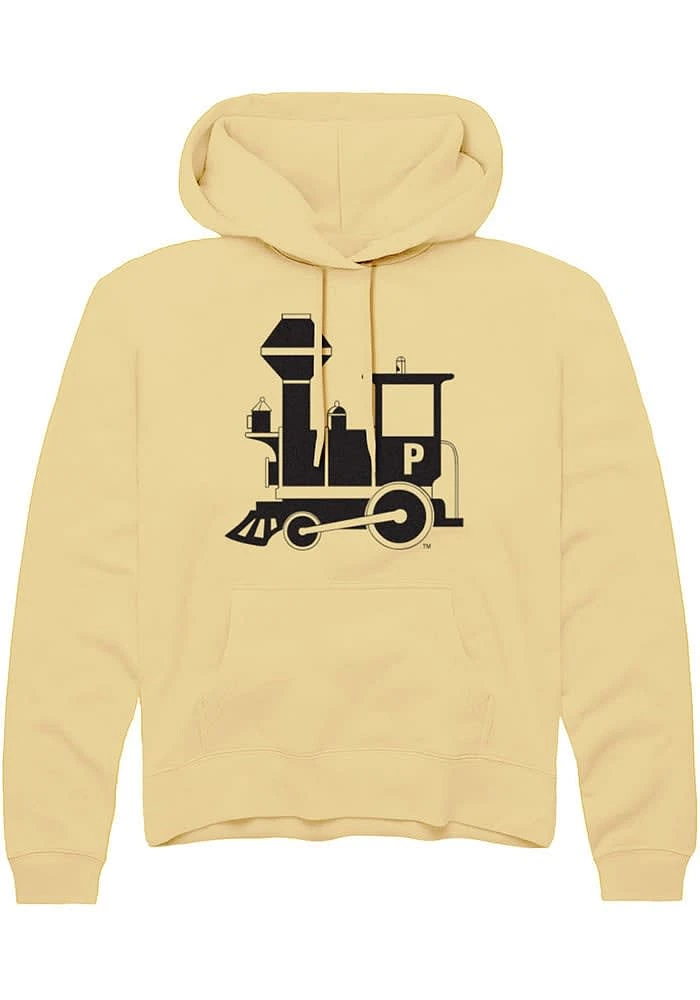 Rally Purdue Boilermakers Mens Gold Vault Train Long Sleeve Hoodie