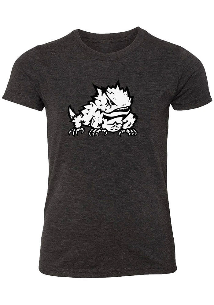 Rally TCU Horned Frogs Youth Black Primary Short Sleeve Fashion T-Shirt