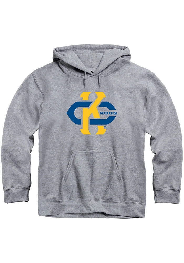 Rally UMKC Roos Mens Grey VAULT KC Long Sleeve Hoodie