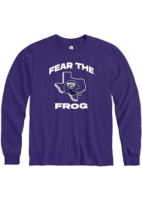 Rally TCU Horned Frogs Purple Fear The Frog Long Sleeve T Shirt