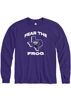 Rally TCU Horned Frogs Purple Fear The Frog Long Sleeve T Shirt