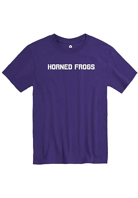 Rally TCU Horned Frogs Purple Wordmark Short Sleeve T Shirt