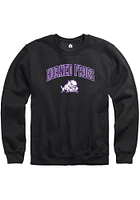 Rally TCU Horned Frogs Mens Black Arch Mascot Long Sleeve Crew Sweatshirt