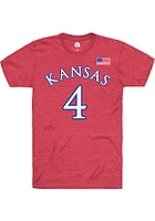 Gradey Dick Kansas Jayhawks Basketball Player Name and Number Short Sleeve T Shirt