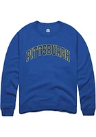Rally Pitt Panthers Mens Blue Arch Name Long Sleeve Crew Sweatshirt