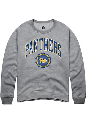 Rally Pitt Panthers Mens Grey Seal Long Sleeve Crew Sweatshirt