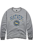 Rally Pitt Panthers Mens Grey Seal Long Sleeve Crew Sweatshirt