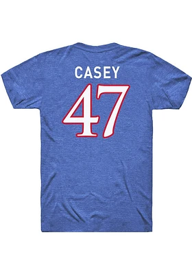 Jared Casey Kansas Jayhawks Football Name and Number Short Sleeve Player T Shirt