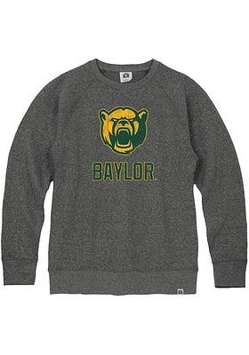 Rally Baylor Bears Mens Black Name Drop Triblend Long Sleeve Fashion Sweatshirt