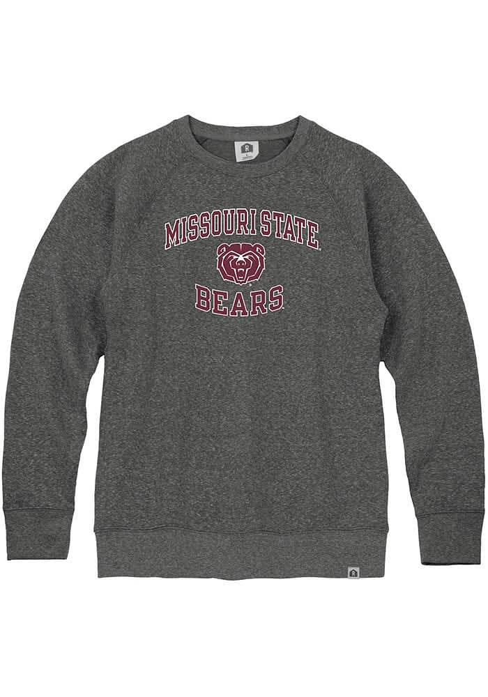 Rally Missouri State Bears Mens Black Triblend Long Sleeve Fashion Sweatshirt