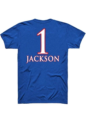 Taiyanna Jackson Kansas Jayhawks Blue Name and Number Short Sleeve Player T Shirt