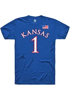 Taiyanna Jackson Kansas Jayhawks Blue Name and Number Short Sleeve Player T Shirt
