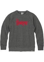 Rally Nebraska Cornhuskers Mens Black Triblend Long Sleeve Fashion Sweatshirt