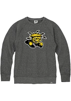 Rally Wichita State Shockers Mens Black Team Logo Triblend Long Sleeve Fashion Sweatshirt