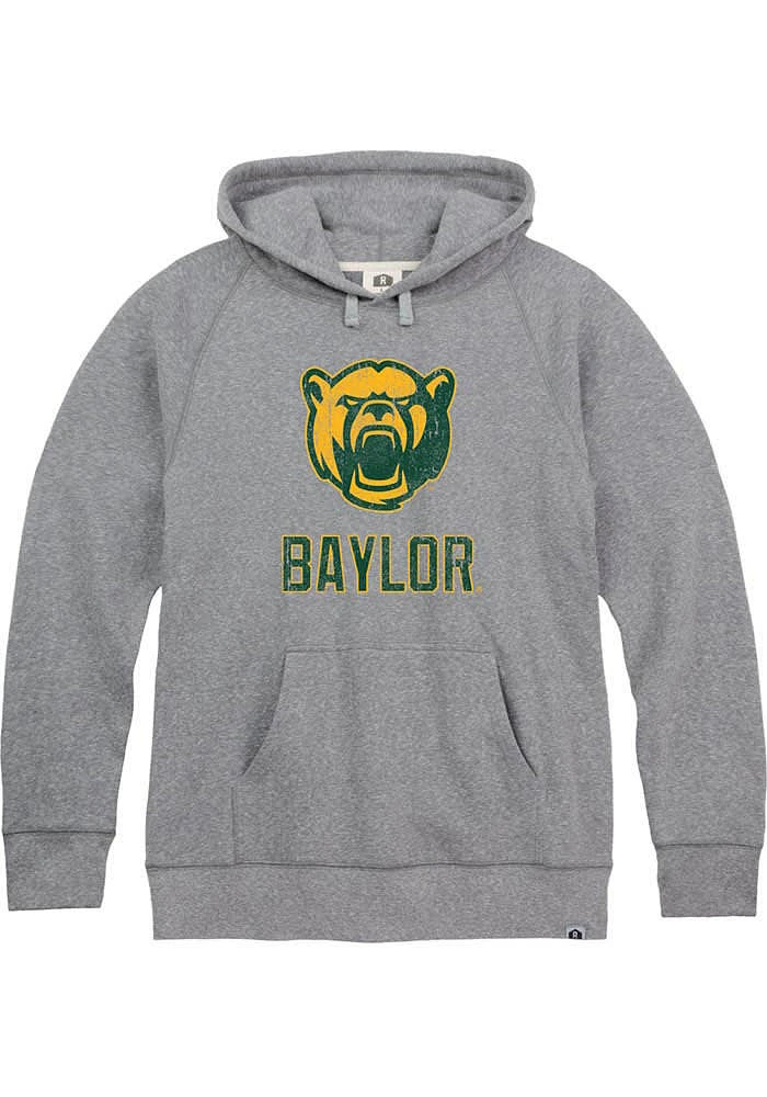 Rally Baylor Bears Mens Grey Name Drop Triblend Fashion Hood