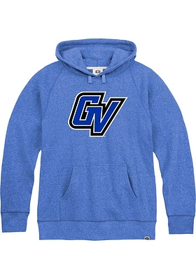 Rally Grand Valley State Lakers Mens Blue Primary Logo Triblend Fashion Hood