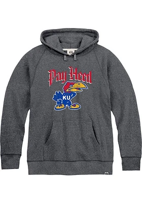Rally Kansas Jayhawks Mens Navy Blue Pay Heed Triblend Fashion Hood