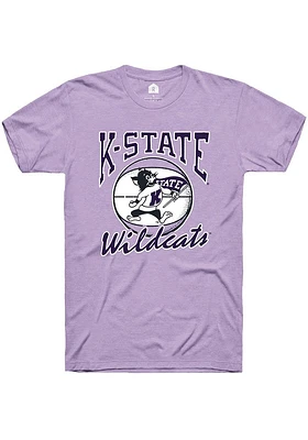 Rally K-State Wildcats Lavender Willie Basketball Short Sleeve T Shirt