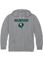 Rally Michigan State Spartans Mens Grey Relentless Helmet Triblend Fashion Hood